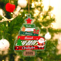 Árbol de Navidad Personalizado Santa Claus Acrílico Ornamento con 1-8 Nombres Decoración del Árbol del Hogar Regalo de Navidad para la Familia
