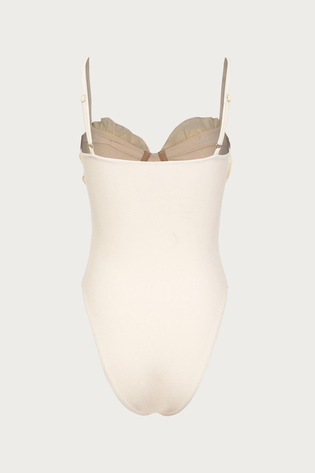Rose One Piece (Faux Suede Cream/Cream)