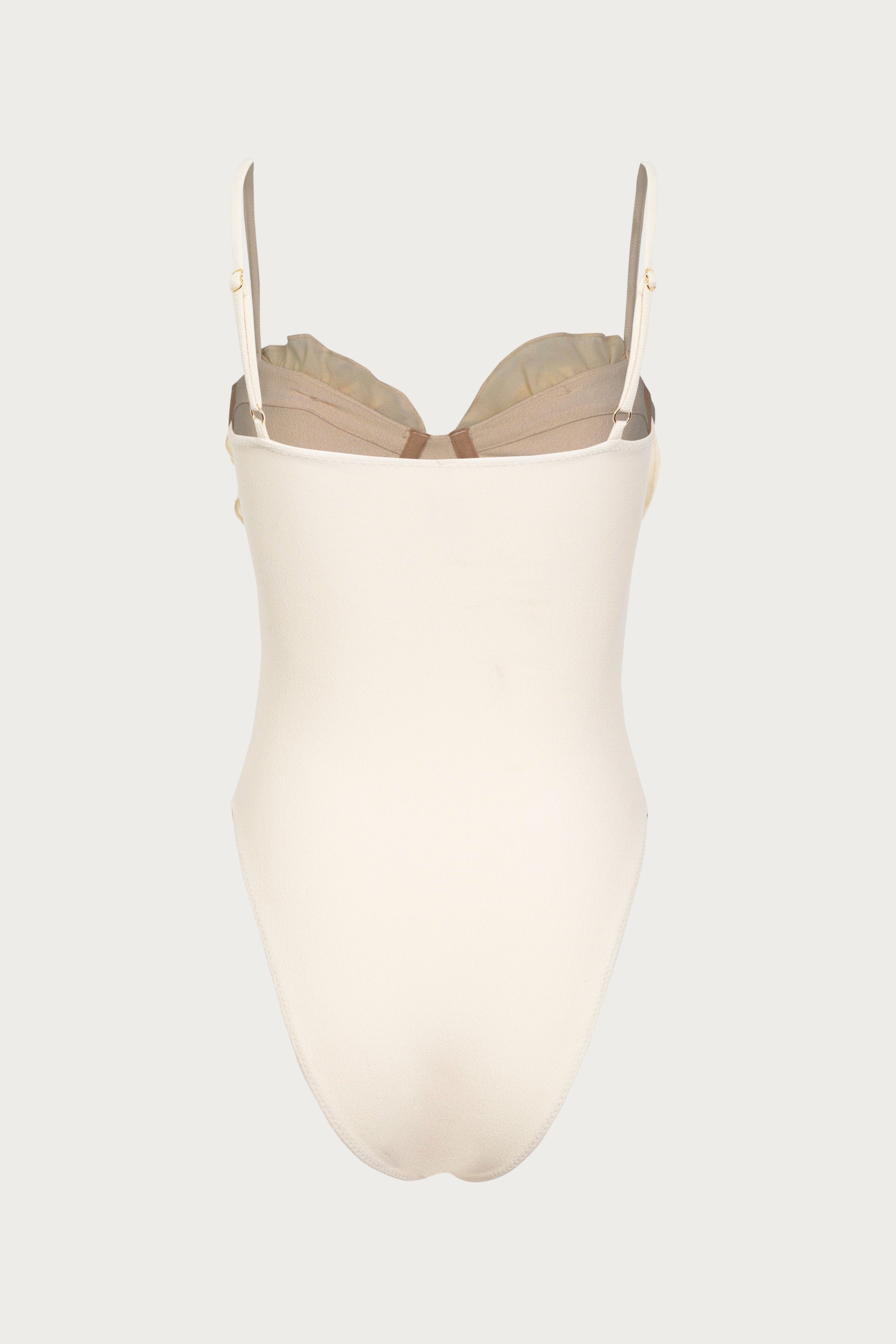 Rose One Piece (Faux Suede Cream/Cream)