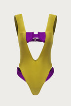 V Double Layer One Piece (Green/Purple)