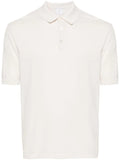 Eleventy Fine-Ribbed Cotton Polo Shirt — White