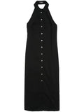 Peserico Rhinestone-Embellished Dress — Black