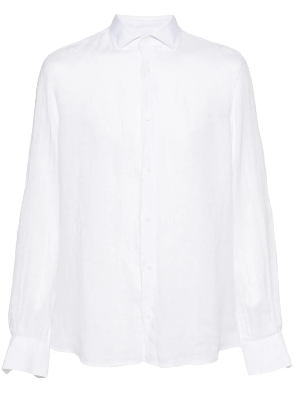 Peserico Long-Sleeve Linen Shirt — White