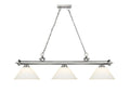 Z-Lite Cordon Brushed Nickel with Matte Opal Shades