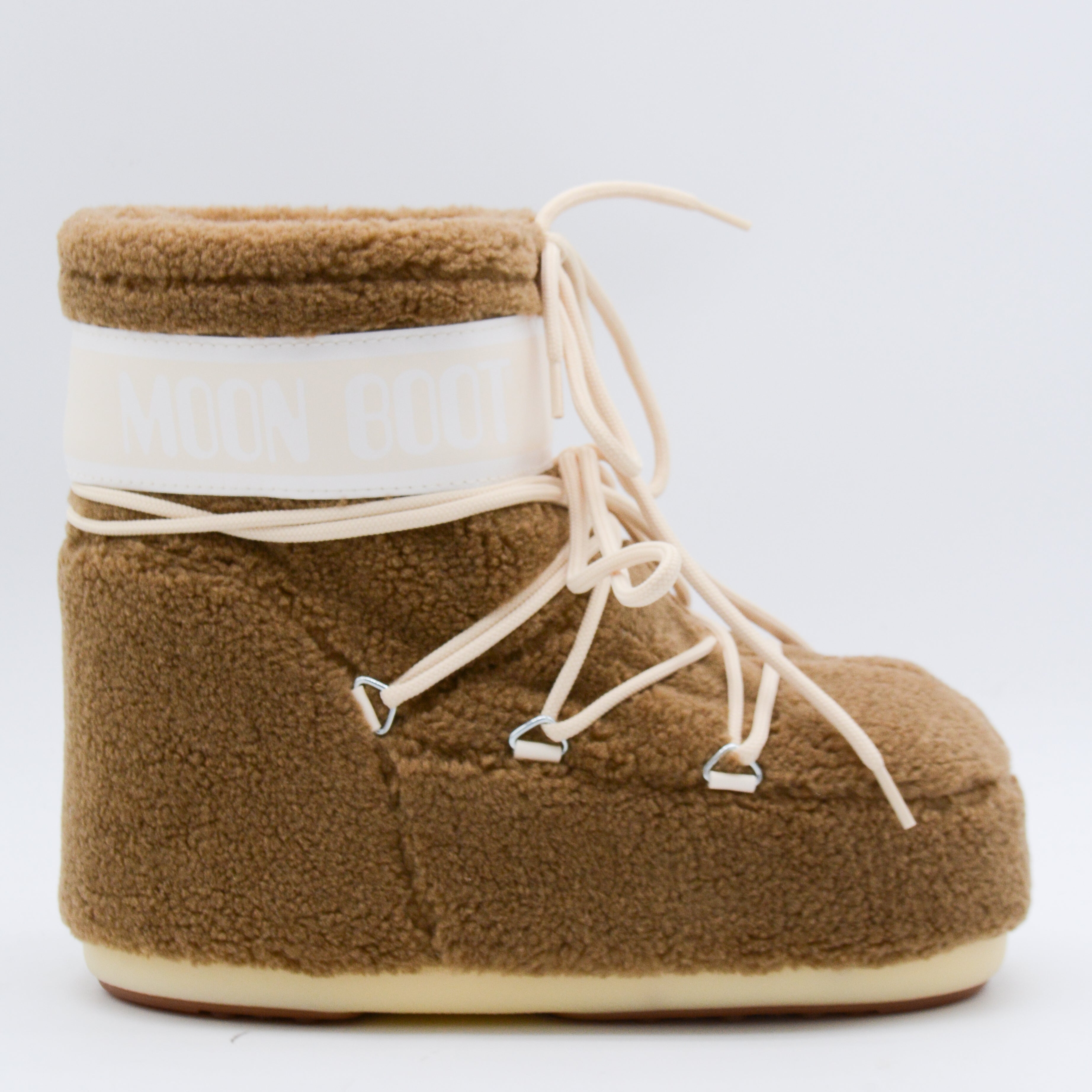 Moon Boot Brown Sole Rubber Cover Leather