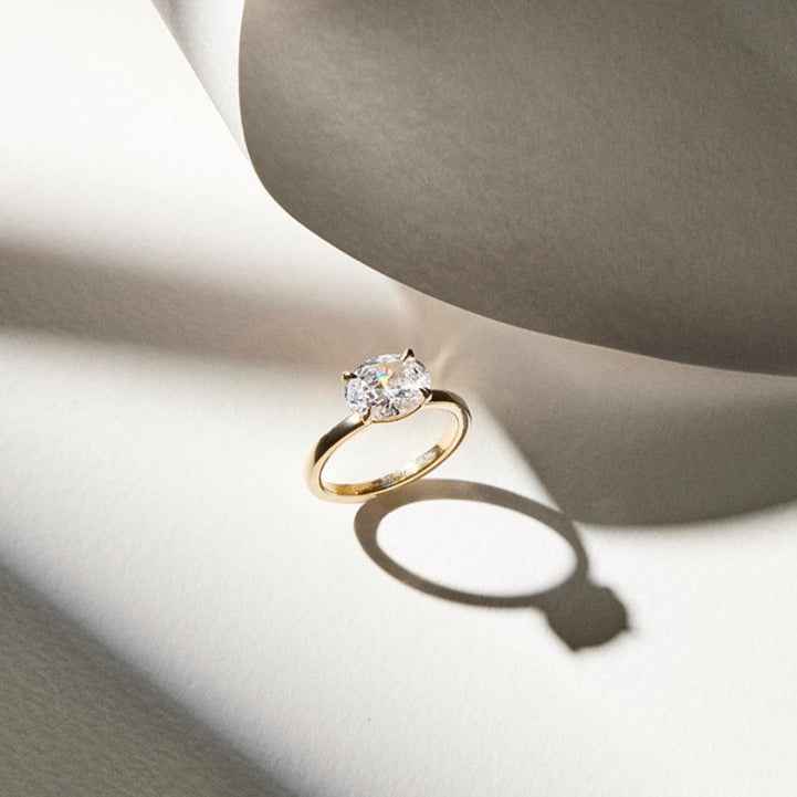 OVAL Horizontal Diamond Ring POA By ALINKA Fine Jewellery