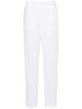 Fabiana Filippi Chambray Pipe-Trim Trousers — white