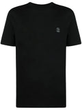 Brunello Cucinelli Logo-Print Cotton T-Shirt — Black