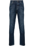Brunello Cucinelli Cotton Denim Dark Wash Jeans — Blue
