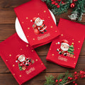 Servilleta personalizada de Papá Noel en 100% algodón con nombre para decoración de mesa regalo de Navidad para familia y amigos