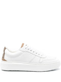 Herno Monogram-Heel Leather Sneaker — white