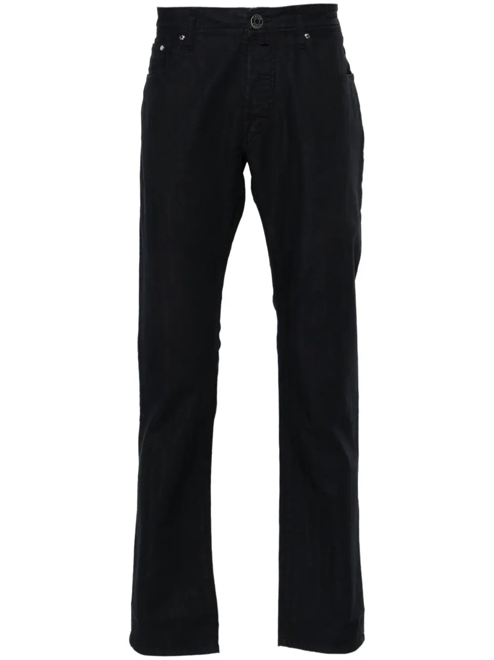 Jacob Cohen Scarf-Detail Straight Trousers — Navy