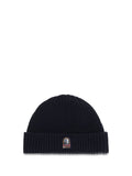 Parajumpers 26WPAHAHA70PAL Ribbed Knit Logo Beanie — Navy