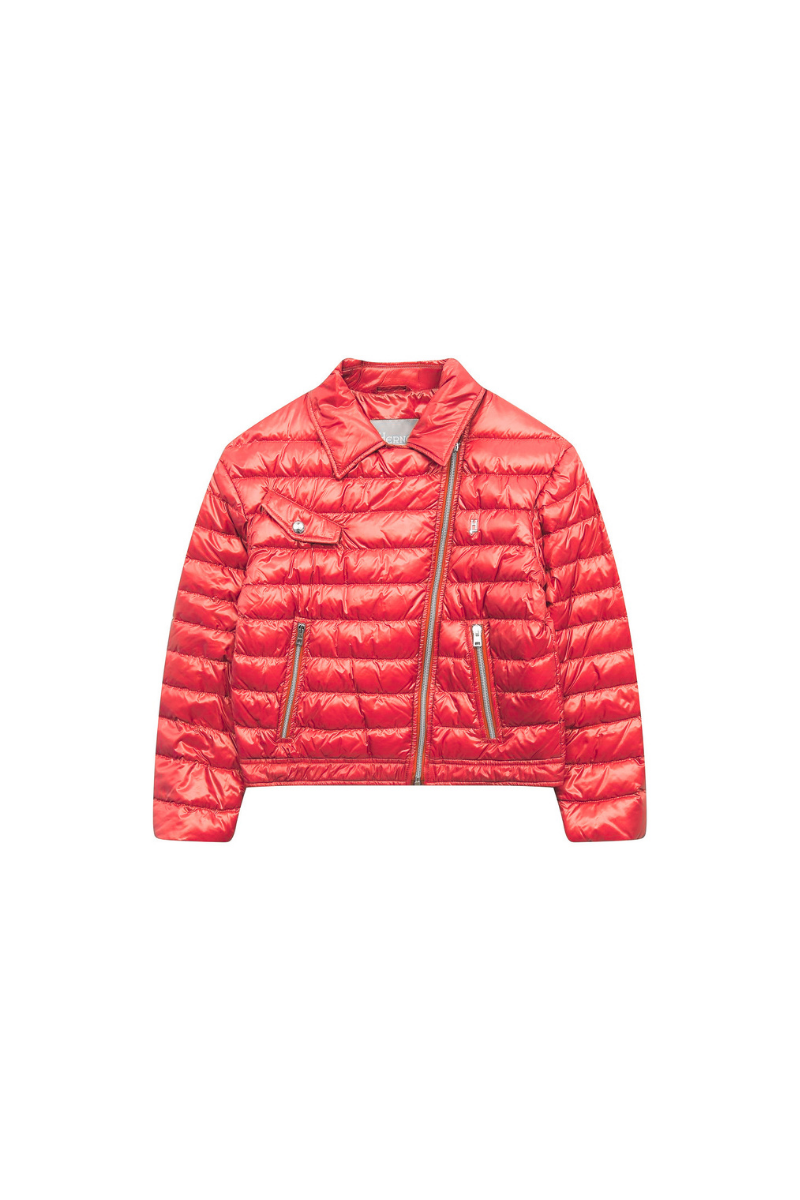 Herno Quilted Nylon Down Jacket — Red