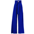 Blue High Waist Long Wide Leg Trousers