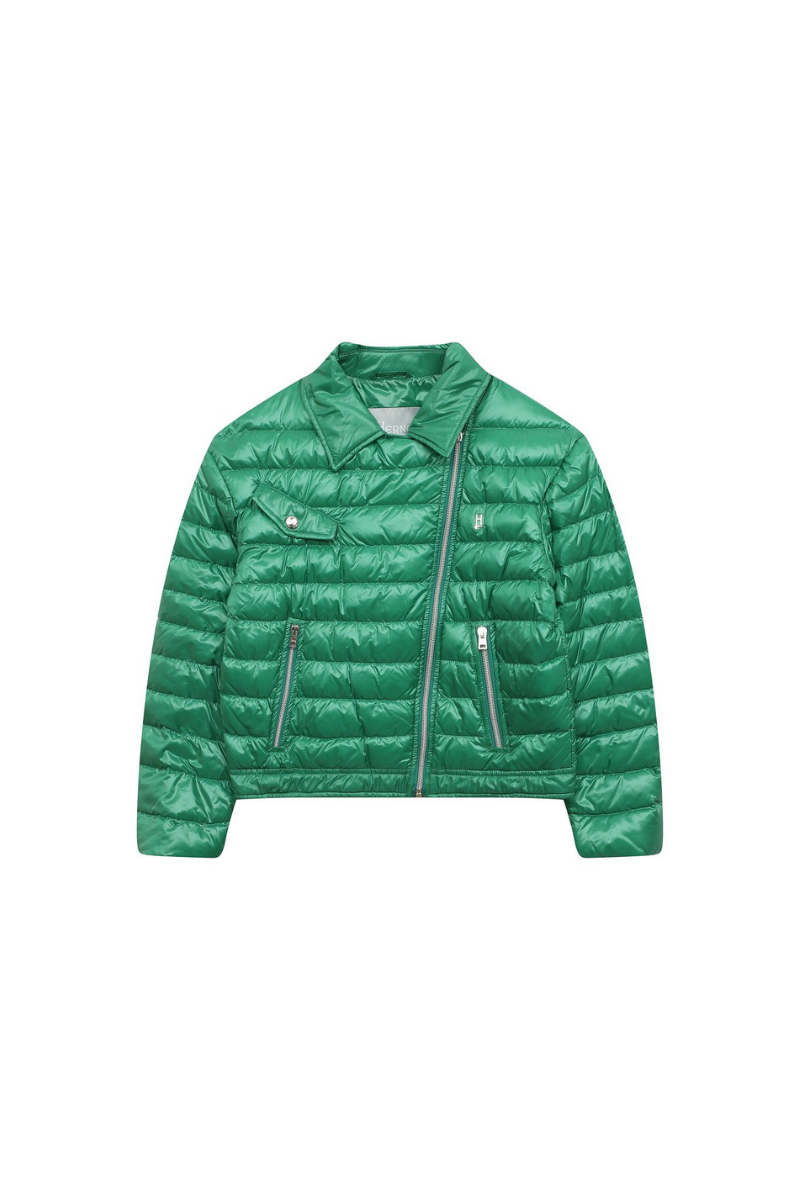 Herno Quilted Nylon Down Jacket — Green