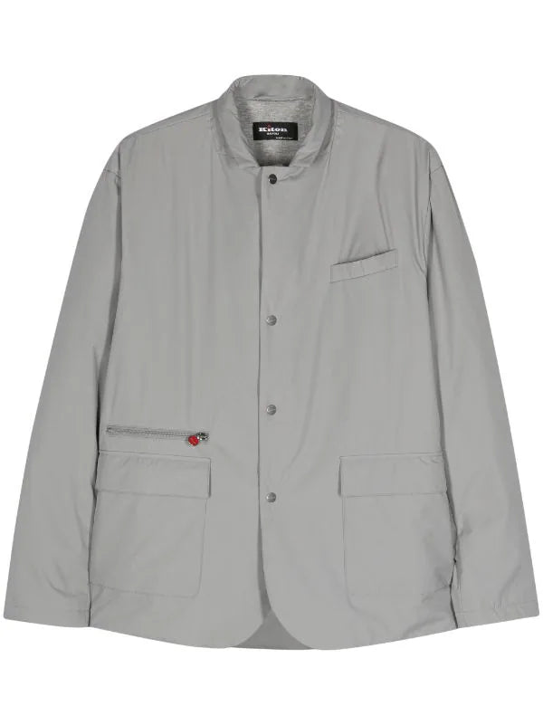 Kiton Lightweight Zip-Up Jacket — Gray