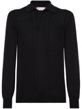 Brunello Cucinelli Cotton Waffle Knit Polo — Black
