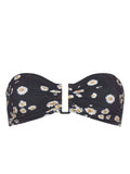 Eres Floral-Print Bandeau Bikini Top — Black