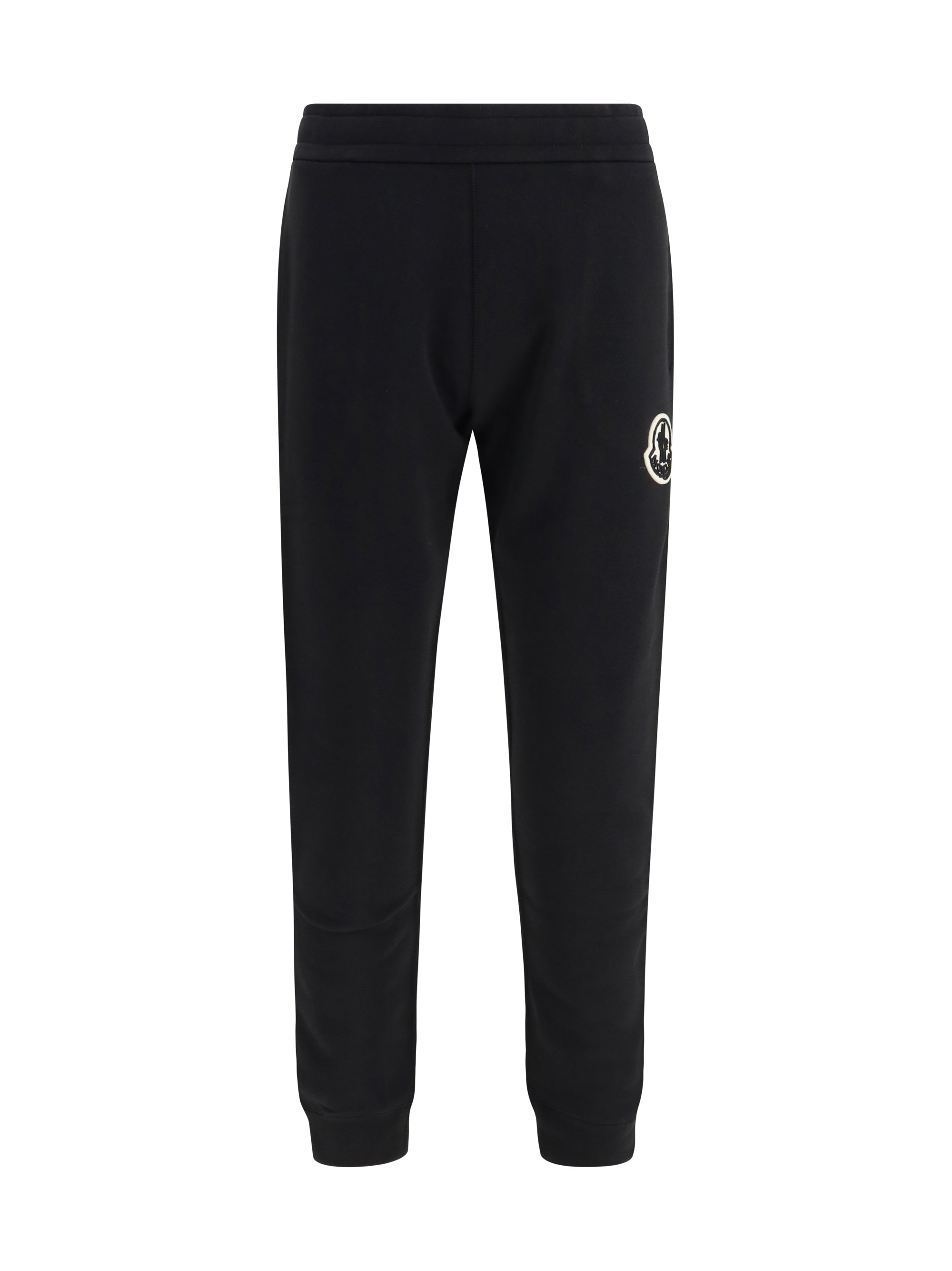 Moncler Drawstring Cotton Joggers — Black