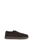 Santoni Suede Sneakers — Brown