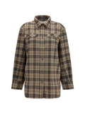 Rohe Checked Wool Shirt — Olive