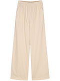 Eleventy Wide-Leg Corduroy Trousers — Beige