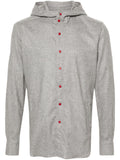 Kiton Mariano Hooded Shirt — Heather Grey