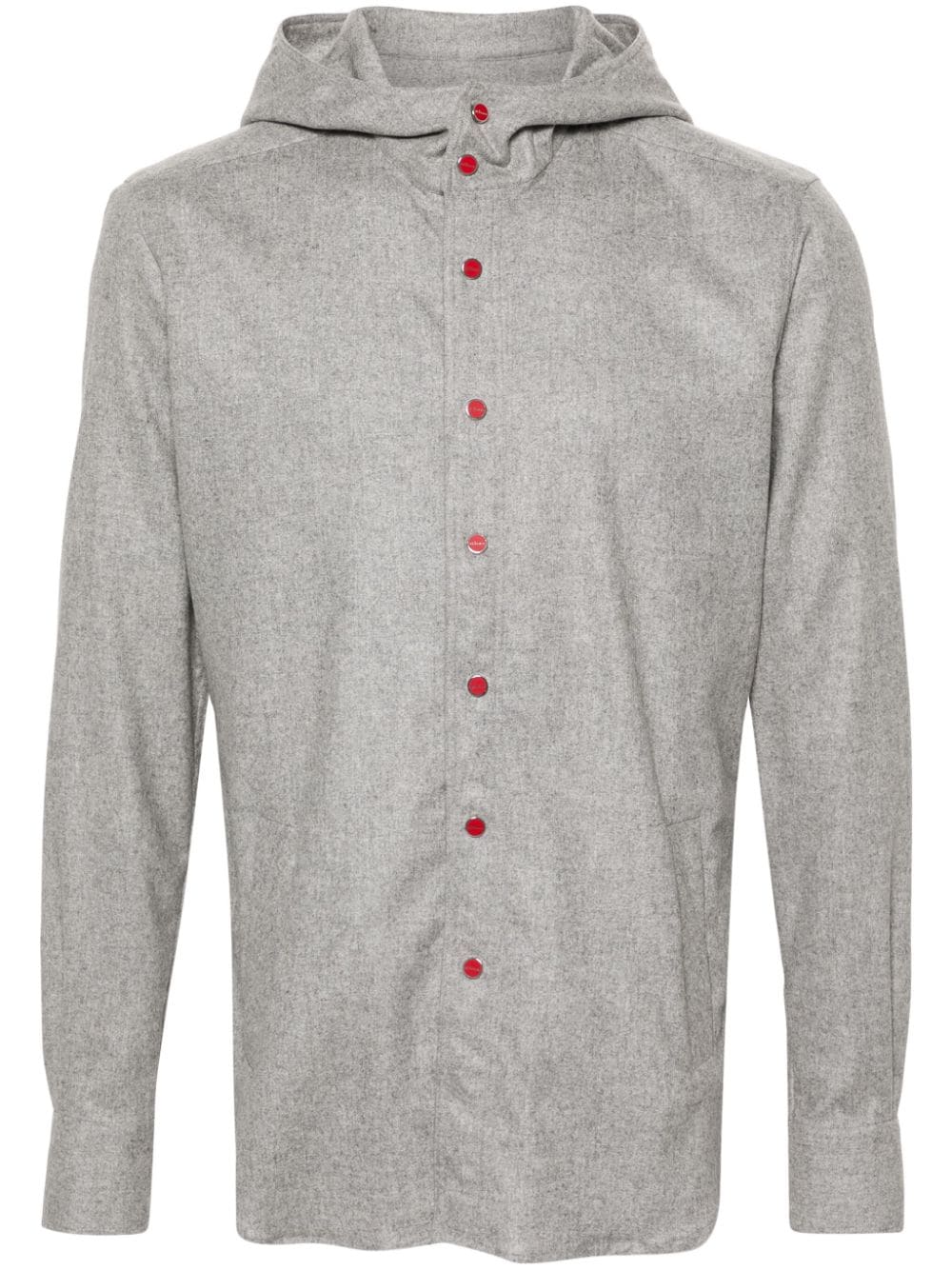 Kiton Mariano Hooded Shirt — Heather Grey