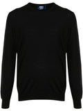 Fedeli Fine-Knit Virgin Wool Sweater — Black