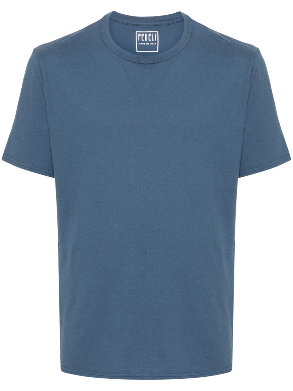 Fedeli Stretch-Cotton Jersey T-Shirt — cobalt blue