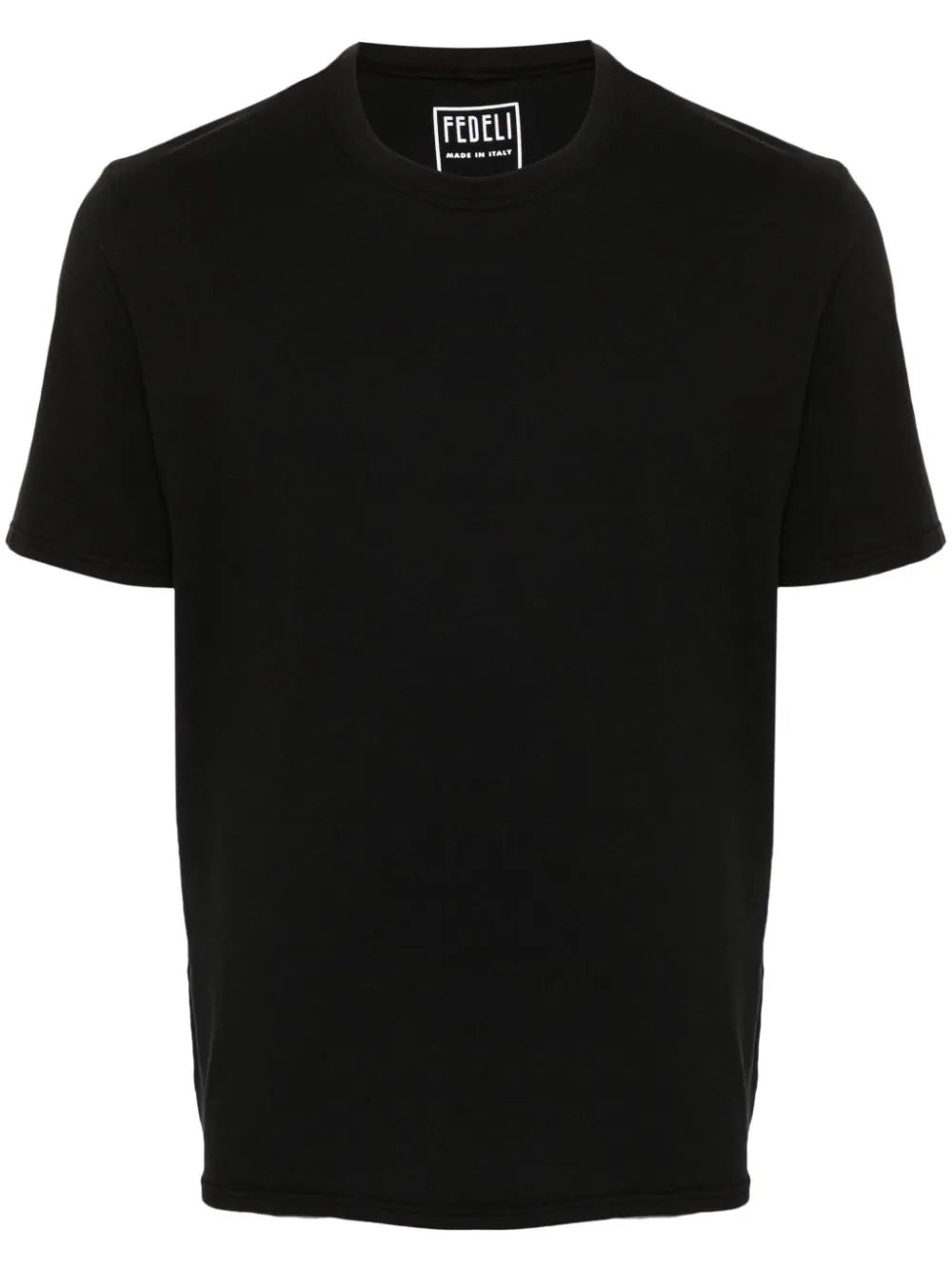 Fedeli Cotton Jersey T-Shirt — Black