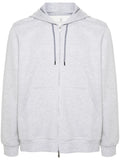 Brunello Cucinelli Mélange-Effect Zipped Hoodie — Grey