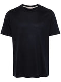 Herno Logo-Plaque Wool T-Shirt — Navy