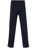 Herno Mid-Rise Tapered Trousers — Navy