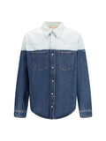 Marni Dip-Dye Denim Shirt — Navy