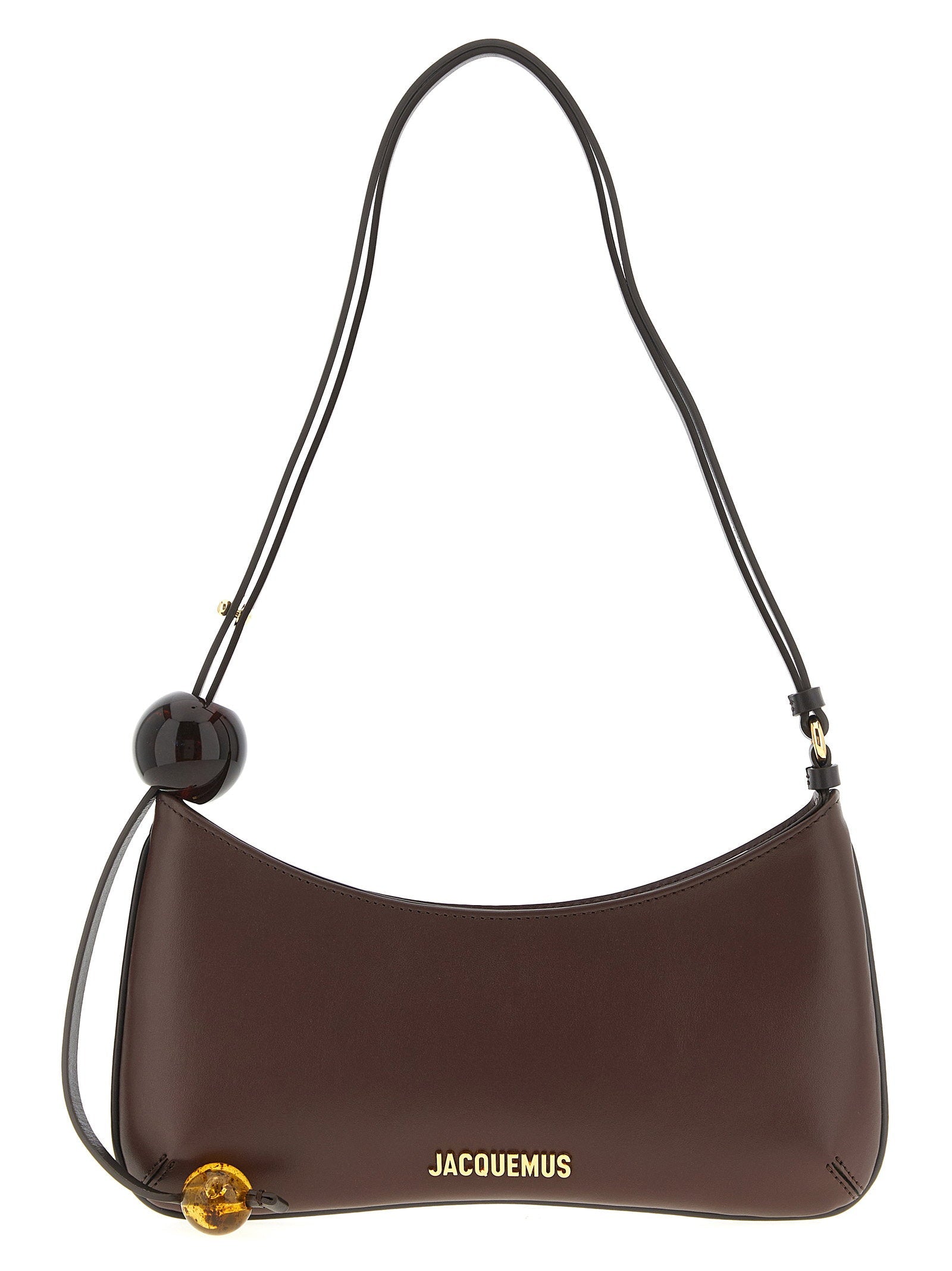 Jacquemus Le Bisou Perle Shoulder Bag — Brown