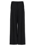 Mugler Cut-out Wool Blend Trousers — Black
