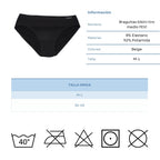 FEVI | Pack de 12 Braguitas Tiro Medio en 1 o 3 Colores Diferentes: Blanco, Negro y Beige | Talla única M-L