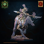 Itzcueye, Cuetpalli Heroine on Ceratomimus, Lost Kingdom Miniatures