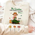Personalizada Multicolor Jardín de Mamá Camiseta Suave Sudadera con Título y 1-12 Nacimiento Flores Cumpleaños Día de la Madre Apreciación Regalo para Mamá Abuela