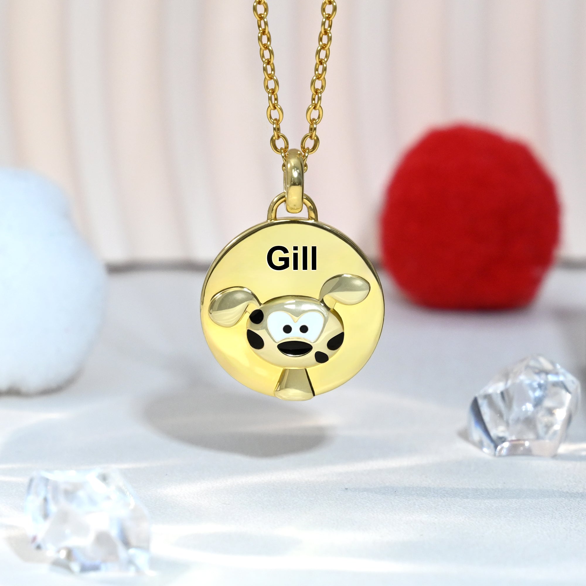 Collar personalizado de Marsupilami de cola larga con nombre Regalo de Navidad Cumpleaños para niñas Mujeres | Callie × Marsupilami