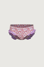 ruffle brief bottom (mini floral/purple)