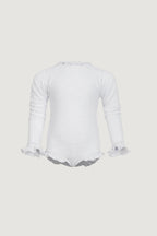 ruffle rashguard one piece (white eyelet)