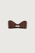 Knotted Bandeau Top (Chocolate Brown)
