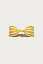 Knotted Bandeau Top (Yellow Stripe)