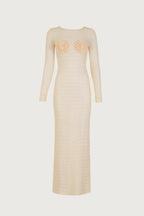 Rosette Crochet Dress (Cream)