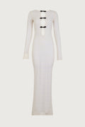 Keyhole Crochet Dress (Cream/Black)