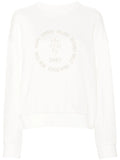 Eleventy Logo-Print Cotton Sweatshirt — White