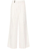 Peserico Corduroy Straight-Leg Trousers — Pink